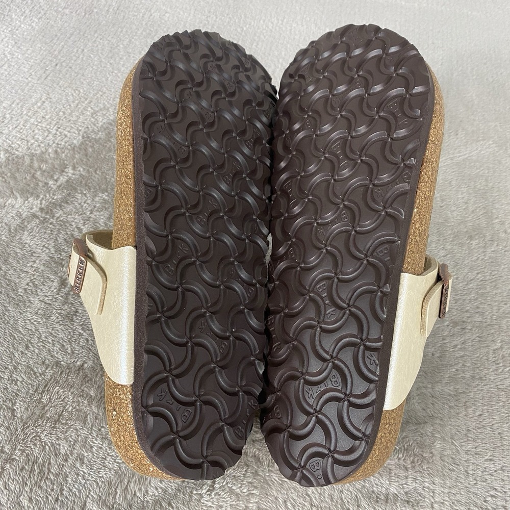 Birkenstock Gizeh Sandals Womens US 6 EU 37 Pearl White Birko Regular Fit NEW - Picture 9 of 10